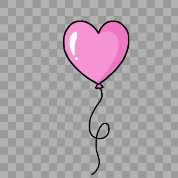 爱心气球卡通图片素材免费下载