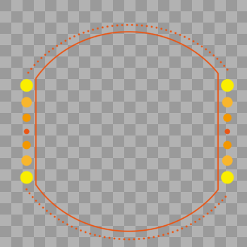 黄色圆弧边框图片素材免费下载