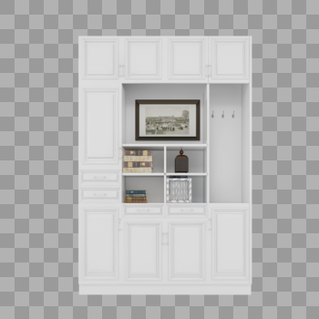 白色木柜壁橱图片素材免费下载
