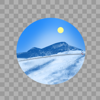 雪山太阳图片素材免费下载