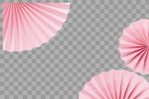 粉色折纸扇图片素材免费下载