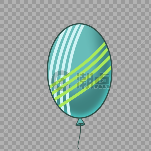 有设计感的绿色气球图片素材免费下载