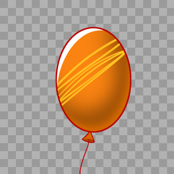 橘色气球图片素材免费下载