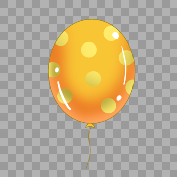 节日用好看的橙色气球图片素材免费下载