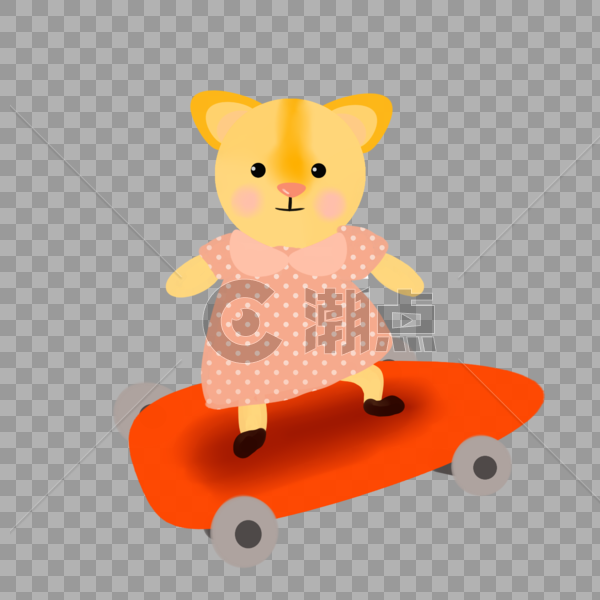 玩滑板的猫图片素材免费下载