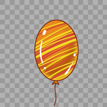 漂亮的橙色气球节日用图片素材免费下载