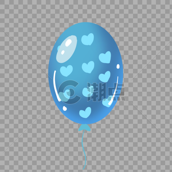 有设计感的浅蓝的气球节日用图片素材免费下载