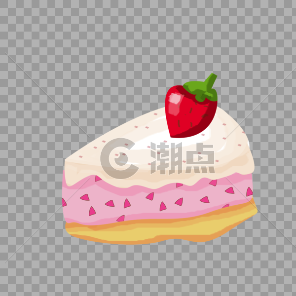 三角草莓蛋糕图片素材免费下载