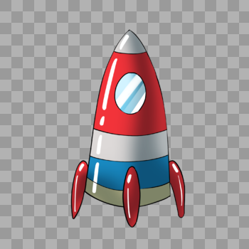 红色火箭玩具图片素材免费下载