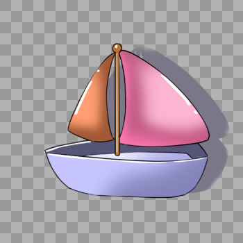 彩色帆船玩具图片素材免费下载