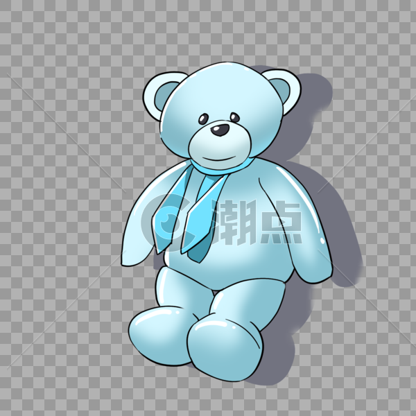 蓝色小熊玩具图片素材免费下载