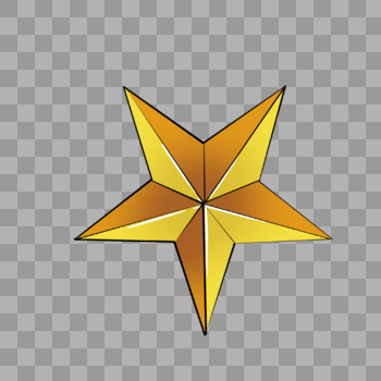 金色的五角星图片素材免费下载