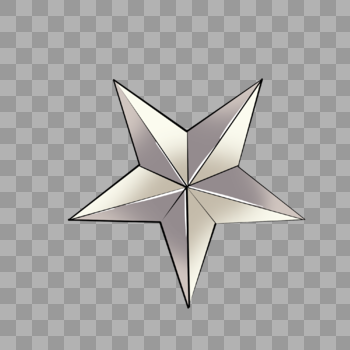 白色的五角星图片素材免费下载
