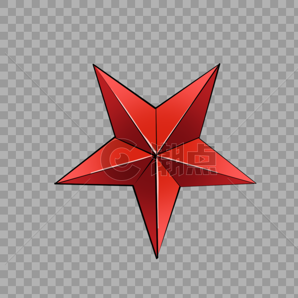 红色的五角星图片素材免费下载