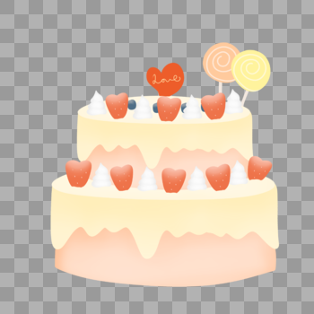 双层草莓蛋糕图片素材免费下载