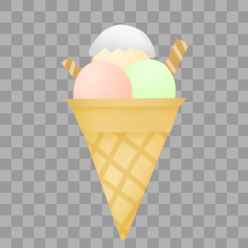 夏日冰淇淋甜筒图片素材免费下载