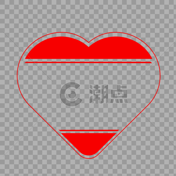 红色爱心边框图片素材免费下载
