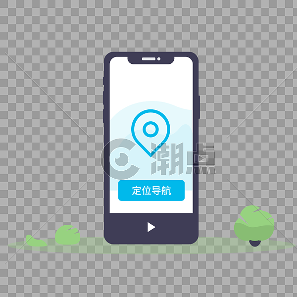 手机app导航定位手机插画图片素材免费下载