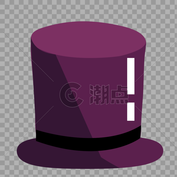 紫色礼帽父亲节装饰图片素材免费下载
