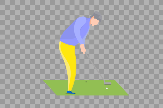 男子打高尔夫图片素材免费下载