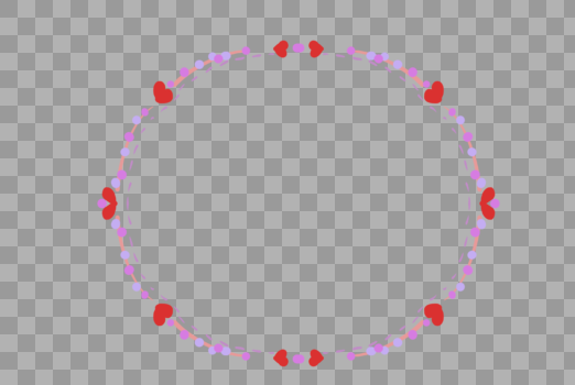 爱心圆形边框图片素材免费下载