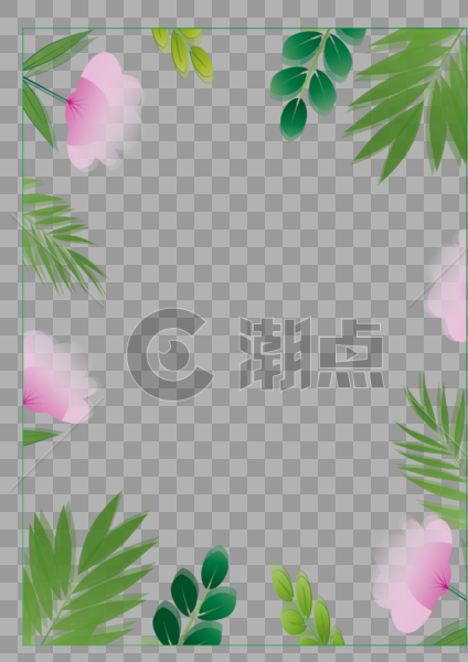 植物花卉png边框图片素材免费下载