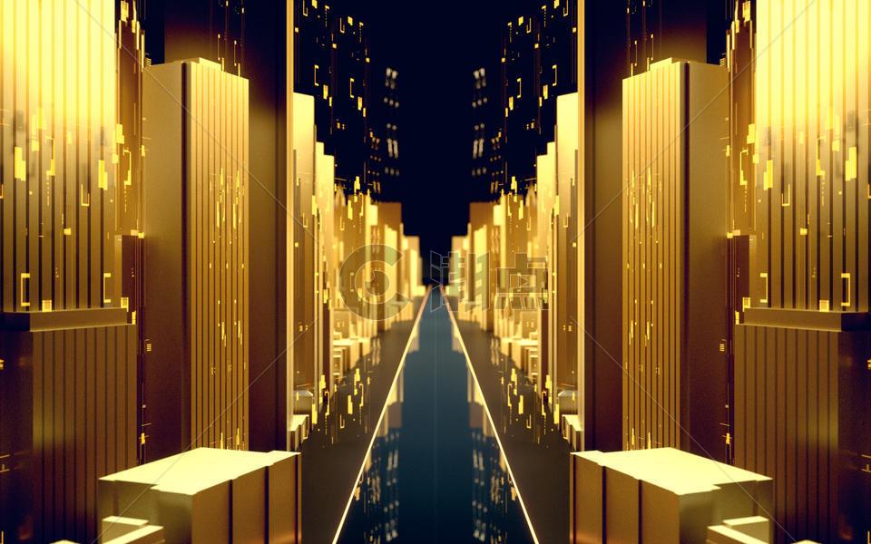 金色科技城市建筑空间图片素材免费下载