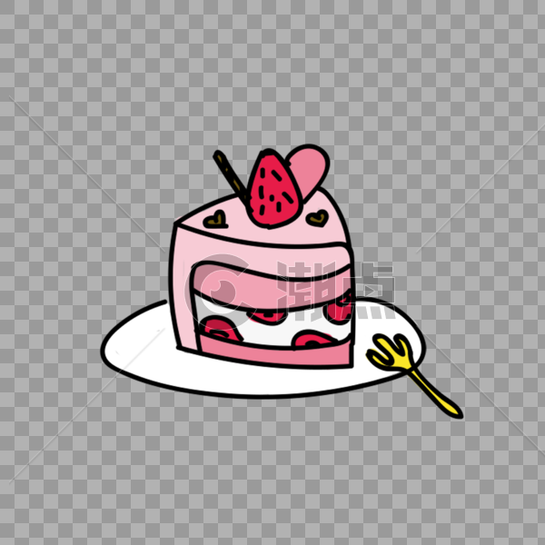 浪漫情人节美味草莓蛋糕图片素材免费下载