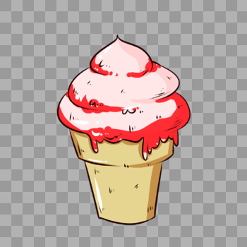 草莓冰淇淋图片素材免费下载