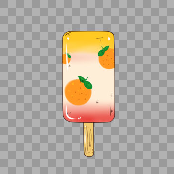 橘子味冰棒图片素材免费下载