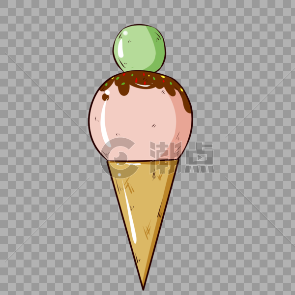 双球冰淇淋图片素材免费下载