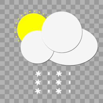 雨夹雪转晴天气图标图片素材免费下载