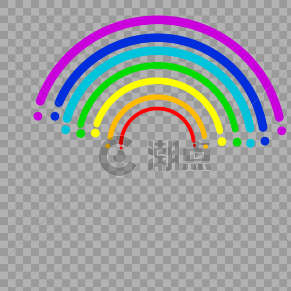 彩色彩虹装饰图片素材免费下载