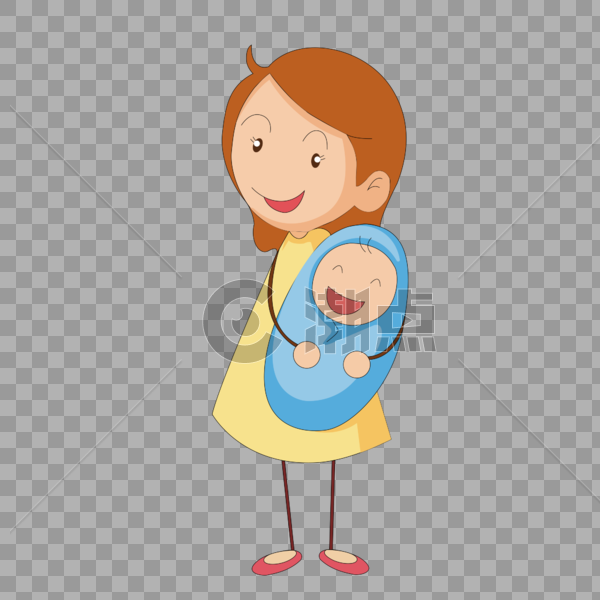 抱娃娃的母亲图片素材免费下载