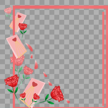玫瑰边框图片素材免费下载