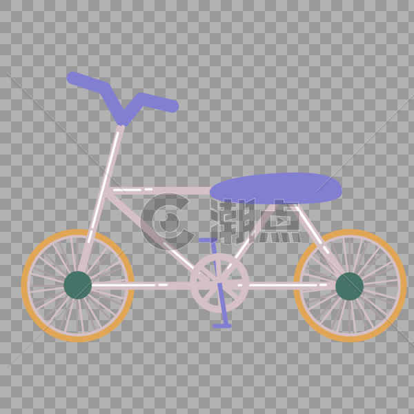节日出行自行车卡通装饰图片素材免费下载