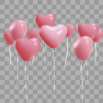 520表白季粉色气球图片素材免费下载