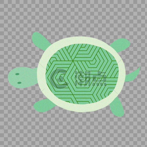 卡通绿色动物小乌龟图片素材免费下载