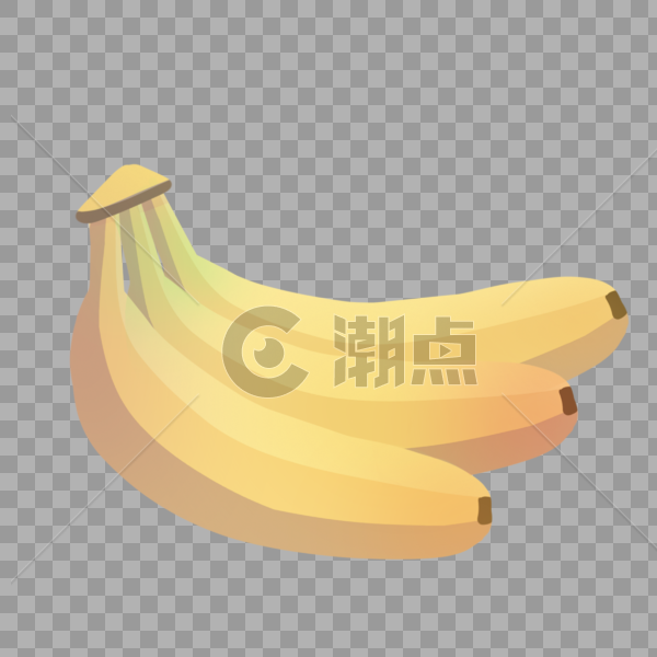 卡通手绘新鲜水果美味香蕉图片素材免费下载