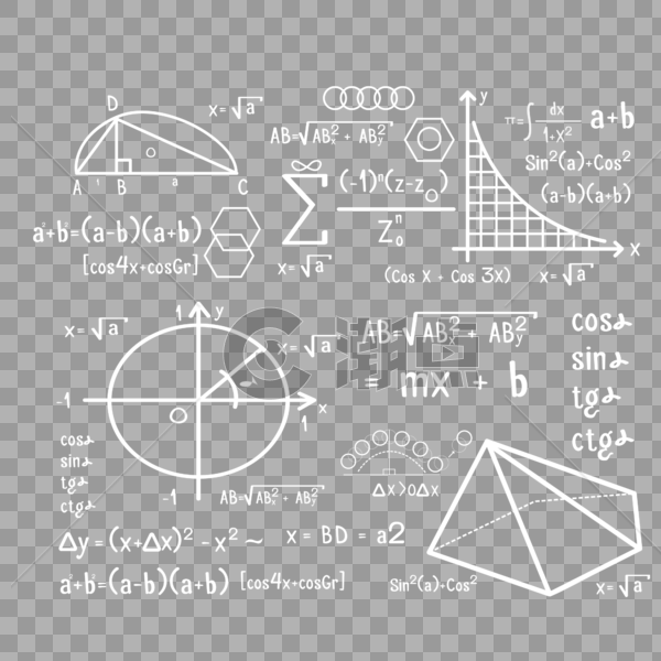 矢量数学公式设计元素2000*2000图片素材免费下载-编号425815-潮点视频