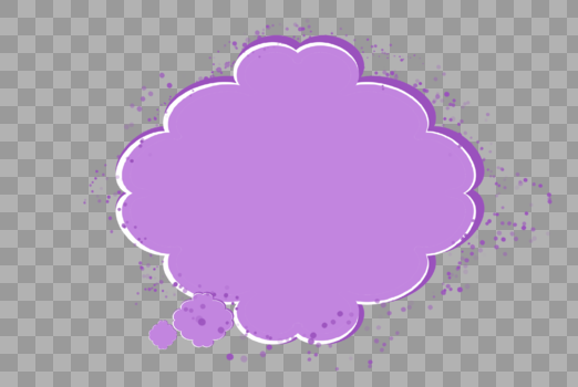 半圆立体紫色边框图片素材免费下载