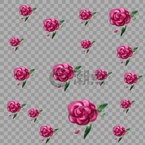 玫瑰花漂浮图片素材免费下载