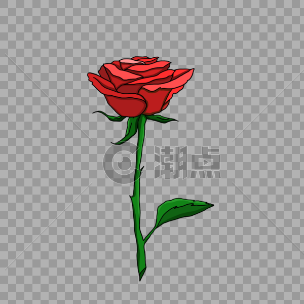浪漫情人节一朵美丽的玫瑰花图片素材免费下载
