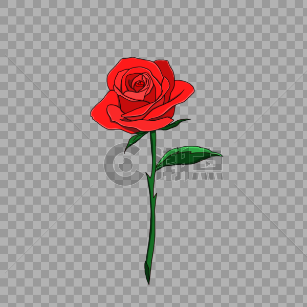 浪漫情人节一朵美丽的玫瑰花图片素材免费下载