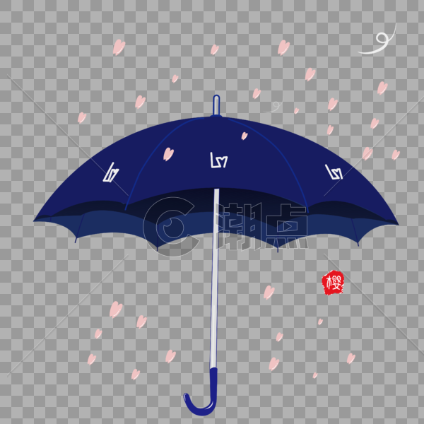 樱花雨-伞图片素材免费下载