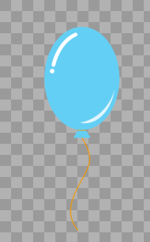 蓝色气球图片素材免费下载