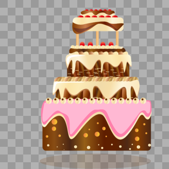 扁平化豪华巧克力甜品蛋糕图片素材免费下载