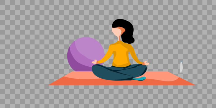 冥想瑜伽静坐女子图片素材免费下载
