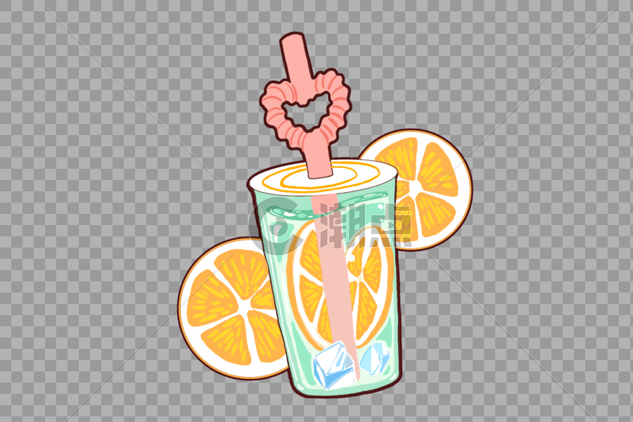 创意手绘夏季柠檬冰镇饮料图片素材免费下载