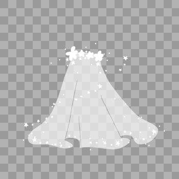 情人节520头纱婚礼婚纱星星花朵手绘装饰图案图片素材免费下载